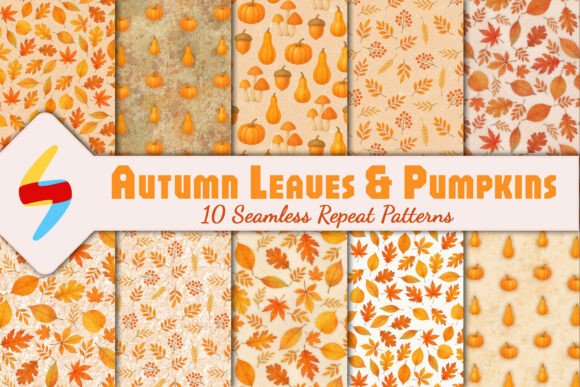 Autumn Leaves Pumpkins Patterns: Elevating Seasonal Design with Rustic Charm