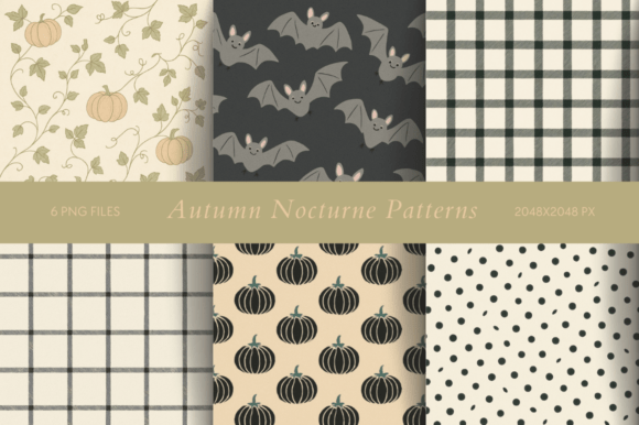 Autumn Nocturne Patterns: A Refined Halloween Collection
