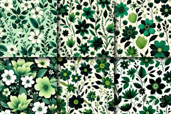 Black Green Flowers Patterns: A Strategic Asset for High-Contrast Visual Identity