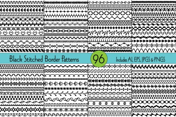 Black Stitched Border Patterns