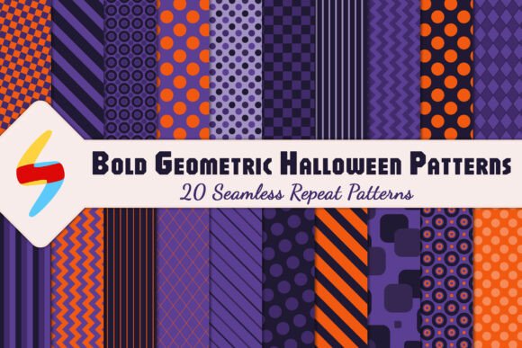Bold Geometric Halloween Patterns