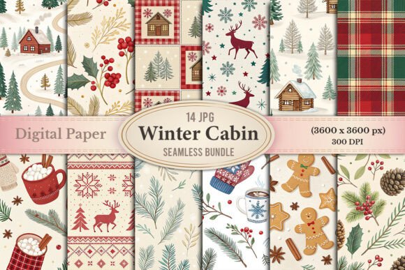 Evaluating Winter Cabin Christmas Seamless Patterns for Holiday Crafting Projects