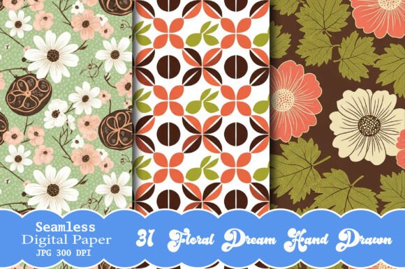 Floral Dream Hand Drawn Patterns: Transforming Everyday Items with Enchanting Design