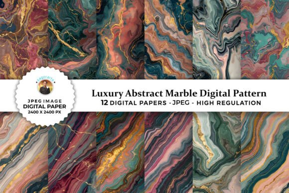 Luxury Abstract Marble Digital Patterns: A Practical Resource for High-End Design Projects