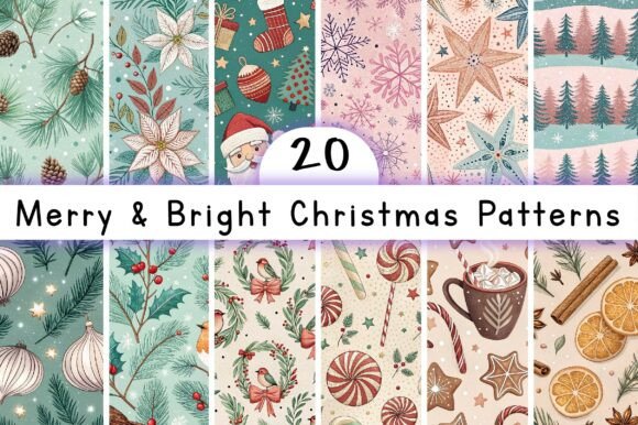 Merry Bright Christmas Patterns: A Creative Guide to Digital Design Assets
