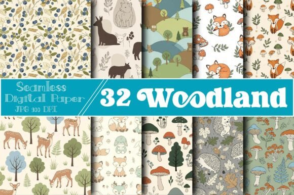 Seamless Woodland Patterns