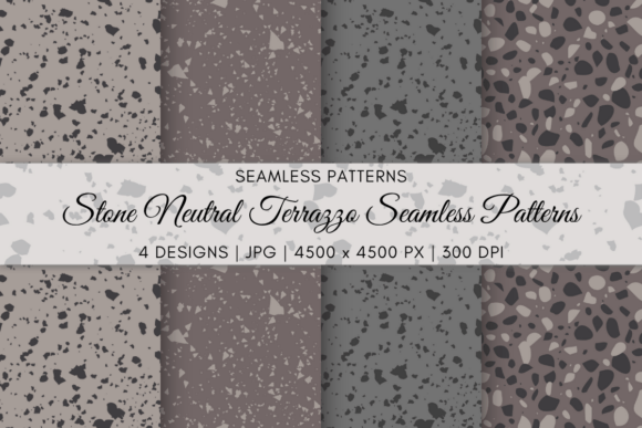 Stone Neutral Terrazzo Seamless Patterns