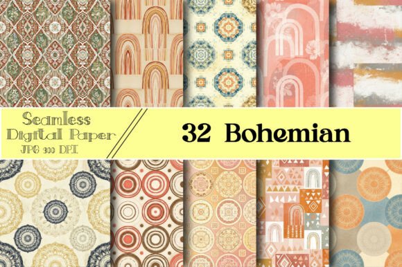 Unlocking Creative Potential with the Bohemian Seamless Patterns - Set