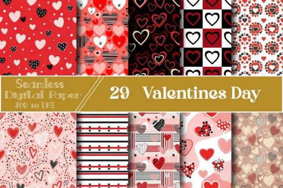 Valentines Day Seamless Patterns - Set