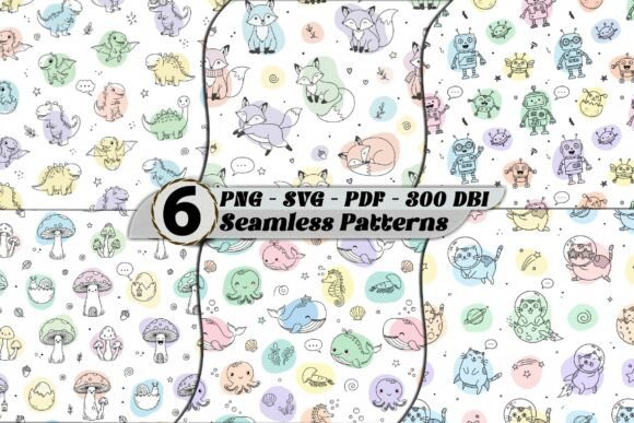 Whimsical Seamless Patterns PNG SVG: Elevate Your Design Workflow
